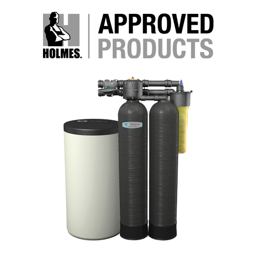 Holmes Approved Logo and Kinetico Premier Series Water Softener